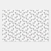 ヴィンテージヤギのリーフカスタムアート背景色 ラッピングペーパーシート (正面2)