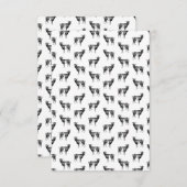 ヴィンテージヤギプリントパタカスタムーン背景色 サンキューカード (正面/裏面)