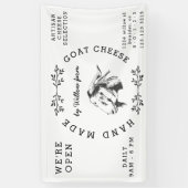 ヴィンテージヤギ乳製品ファーム新鮮なバナー 横断幕 (縦)