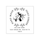 ヴィンテージヤギ乳製品差出人住所スタンプ ラバースタンプ (インプリント)