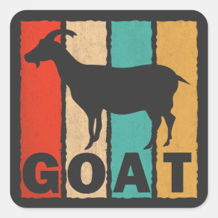 ヴィンテージヤギ恋人レトロスタイルヤギ スクエアシール