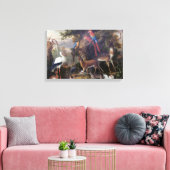 ヴィンテージヤコブボグダニバーズ&鹿インア・ランドスカ キャンバスプリント (インサイチュ (リビング))