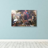 ヴィンテージヤコブボグダニバーズ&鹿インア・ランドスカ キャンバスプリント (インサイチュ (ウッドフロア))