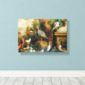 ヴィンテージヤコブ・ボグダニの鳥が咲く風景|過去記事 キャンバスプリント (インサイチュ (ウッドフロア))