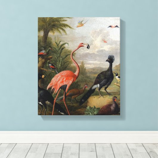 ヴィンテージヤコブ・ボグダニの鳥が咲く風景|過去記事 キャンバスプリント (インサイチュ (ウッドフロア))