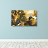 ヴィンテージヤコブ・ボグダニの鳥が咲く風景|過去記事 キャンバスプリント (インサイチュ (ウッドフロア))