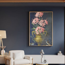 ヴィンテージヤコブ・ボグダニ花の花瓶 キャンバスプリント