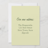 ヴィンテージヤシの木の引っ越しましたをビーチ カード (裏面)