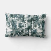 ヴィンテージヤシの木プリントアロハクッション ランバークッション (裏面)