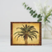 ヴィンテージヤシの木 – 熱帯カスタマイズテンプレート ポストカード (スタンド正面)