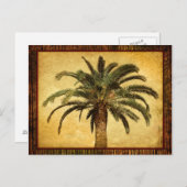 ヴィンテージヤシの木 – 熱帯カスタマイズテンプレート ポストカード (正面/裏面)