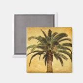 ヴィンテージヤシの木 – 熱帯カスタマイズテンプレート マグネット (正面/裏面)