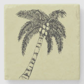 ヴィンテージヤシ ストーンコースター (正面)