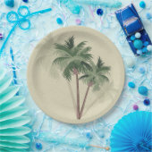 ヴィンテージヤシ ペーパープレート (パーティー)
