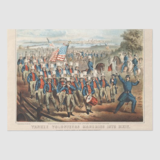 ヴィンテージヤンキーボランティアマーチングディクシーの切り離 薄葉紙 (正面)