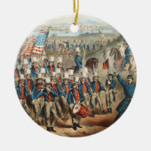 ヴィンテージヤンキーボランティアDixieクリスマスへの行進 セラミックオーナメント (正面)
