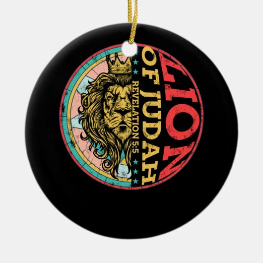 ヴィンテージユダの獅子啓示55クリスティア セラミックオーナメント (正面)