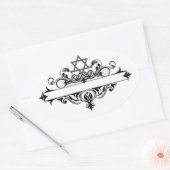 ヴィンテージユダヤ人ヘッダー 楕円形シール (封筒)