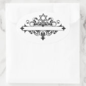 ヴィンテージユダヤ人ヘッダー 楕円形シール (バッグ)