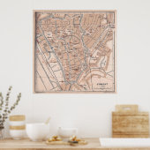 ヴィンテージユトレヒトオランダの地図(1897) ポスター (キッチン)