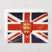 ヴィンテージユニオンジャックコートオブアームズ ポストカード (正面/裏面)