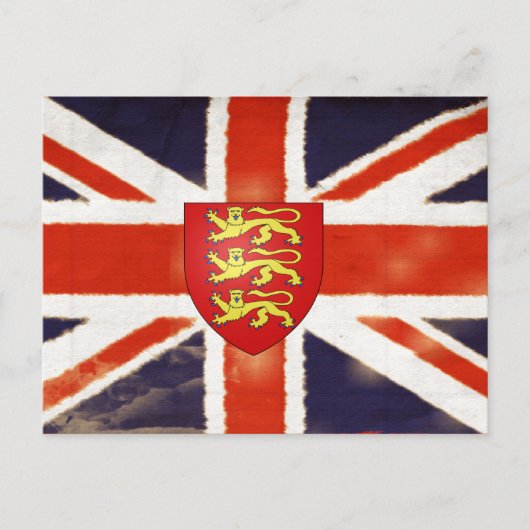 ヴィンテージユニオンジャックコートオブアームズ ポストカード (正面)