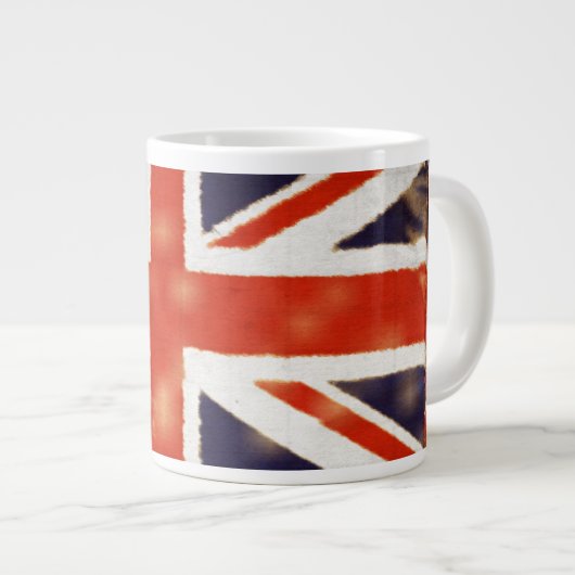ヴィンテージユニオンジャックジャンボ英国国旗のマグカップ ジャンボコーヒーマグカップ (正面右)