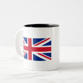 ヴィンテージユニオンジャック国旗Tシャツ ツートーンマグカップ (正面左)