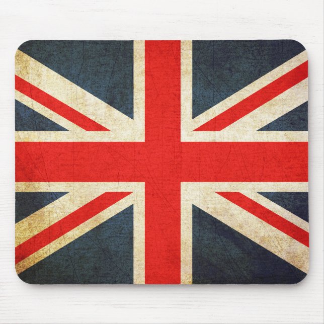 ヴィンテージユニオンジャック英国国旗のマウスパッド マウスパッド (正面)