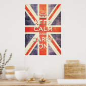 ヴィンテージユニオン保ジャック国旗運をオン ポスター (キッチン)