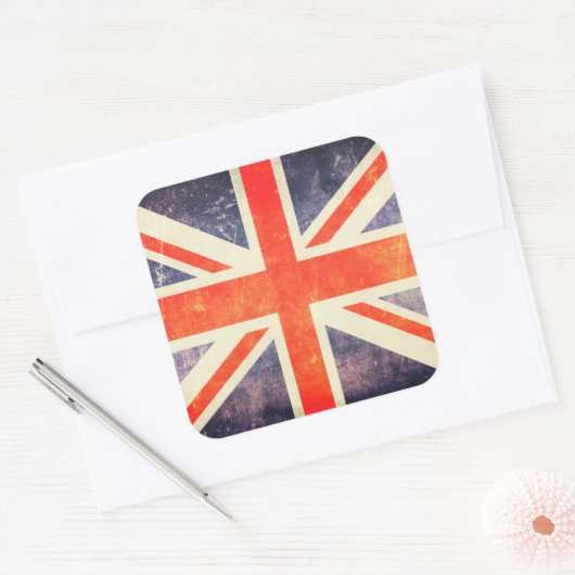 ヴィンテージユニオン国旗 スクエアシール (封筒)