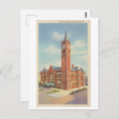 ヴィンテージユニオン駅，インディアナポリス，インディアナ ポストカード (正面/裏面)