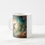 ヴィンテージユニコーンイザヤ41:10聖なる書物、 経典クリスチャン コーヒーマグカップ (正面左)