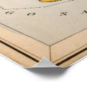 ヴィンテージユニコーンスターコンステレーションマッププリント ポスター (角)