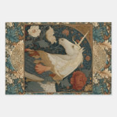 ヴィンテージユニコーン中世ボホアールヌーボー ラッピングペーパーシート (正面2)