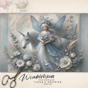 ヴィンテージユニコーン&ウィンターフェアリーフローラデコページ 薄葉紙