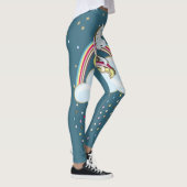 ヴィンテージユニコーン:レインボークラウドイラストレーション レギンス (右)