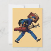 ヴィンテージユニフォーム、スーツケース、ゴルフクラブ (正面)