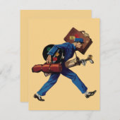 ヴィンテージユニフォーム、スーツケース、ゴルフクラブ (正面/裏面)