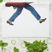 ヴィンテージユニフォーム、スーツケース、ゴルフクラブ キッチンタオル (折り畳み)