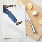 ヴィンテージユニフォーム、スーツケース、ゴルフクラブ キッチンタオル (四つ折り)