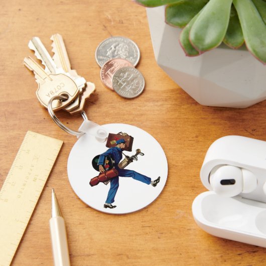 ヴィンテージユニフォーム、スーツケース、ゴルフクラブ キーホルダー (デスク)