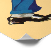 ヴィンテージユニフォーム、スーツケース、ゴルフクラブ ポスター (角)