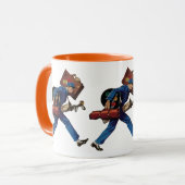 ヴィンテージユニフォーム、スーツケース、ゴルフクラブ マグカップ (正面左)