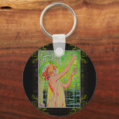 ヴィンテージユニークアブシンザグリーンフェアリー キーホルダー (正面)