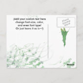 ヴィンテージユニークアブシンザグリーンフェアリー ポストカード (裏面)