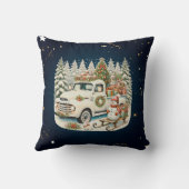 ヴィンテージユニーククリスマスの風景 クッション (裏面)