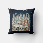 ヴィンテージユニーククリスマスの風景 クッション (裏面)