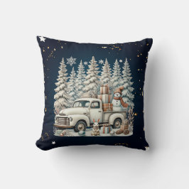 ヴィンテージユニーククリスマスの風景 クッション
