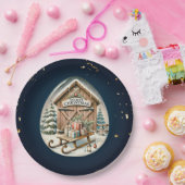 ヴィンテージユニーククリスマスの風景 ペーパープレート (パーティー)